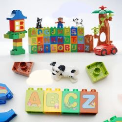 HYSTOYS HONGYUANSHENG AOLEDUOTOYS GM-5009 5009 GM5009 Xếp hình kiểu    Learning Alphabet Học Bảng Chữ Cái 108 khối