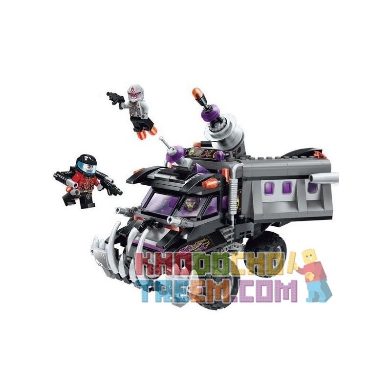 Enlighten 1614 Qman 1614 non  XE TẢI BỌC THÉP CÓ PHÁO bộ đồ chơi xếp lắp ráp ghép mô hình Space Adventure SPACE ADVENTURE CANNON ARMORED TRUCK Thám Hiểm Không Gian 369 khối
