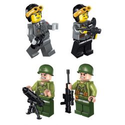 Enlighten 1711 Qman 1711 non  XE TĂNG VÀO THÀNH PHỐ bộ đồ chơi xếp lắp ráp ghép mô hình Tactical Espionage Action TACTICAL ESPIONAGE ACTION COMBAT ZONES FIRE Chiến Thuật Quân Sự 380 khối