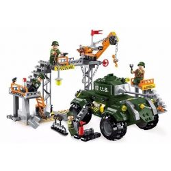 Enlighten 1712 Qman 1712 non  NHÀ MÁY SỬA CHỮA THIẾT BỊ QUÂN SỰ bộ đồ chơi xếp lắp ráp ghép mô hình Tactical Espionage Action TACTICAL ESPIONAGE ACTION COMBAT ZONES FIRE Chiến Thuật Quân Sự 396 khối