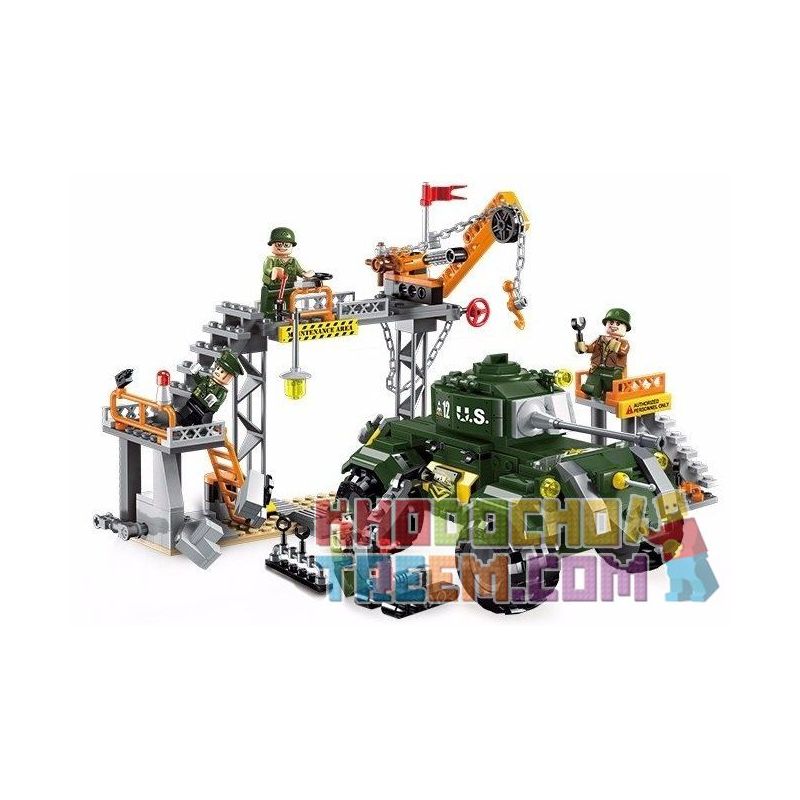 Enlighten 1712 Qman 1712 non  NHÀ MÁY SỬA CHỮA THIẾT BỊ QUÂN SỰ bộ đồ chơi xếp lắp ráp ghép mô hình Tactical Espionage Action TACTICAL ESPIONAGE ACTION COMBAT ZONES FIRE Chiến Thuật Quân Sự 396 khối