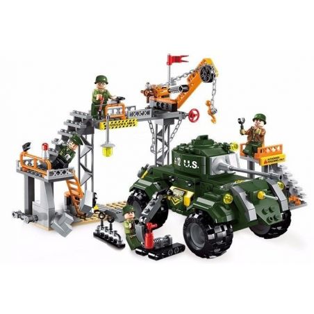 Enlighten 1712 Qman 1712 non  NHÀ MÁY SỬA CHỮA THIẾT BỊ QUÂN SỰ bộ đồ chơi xếp lắp ráp ghép mô hình Tactical Espionage Action TACTICAL ESPIONAGE ACTION COMBAT ZONES FIRE Chiến Thuật Quân Sự 396 khối