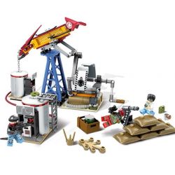 SEMBO 11689 non  CHIẾN BINH QUÂN ĐỘI VÀ HỆ THỐNG RA-DA bộ đồ chơi xếp lắp ráp ghép mô hình Black Gold Cuộc Chiến Vàng Đen 316 khối