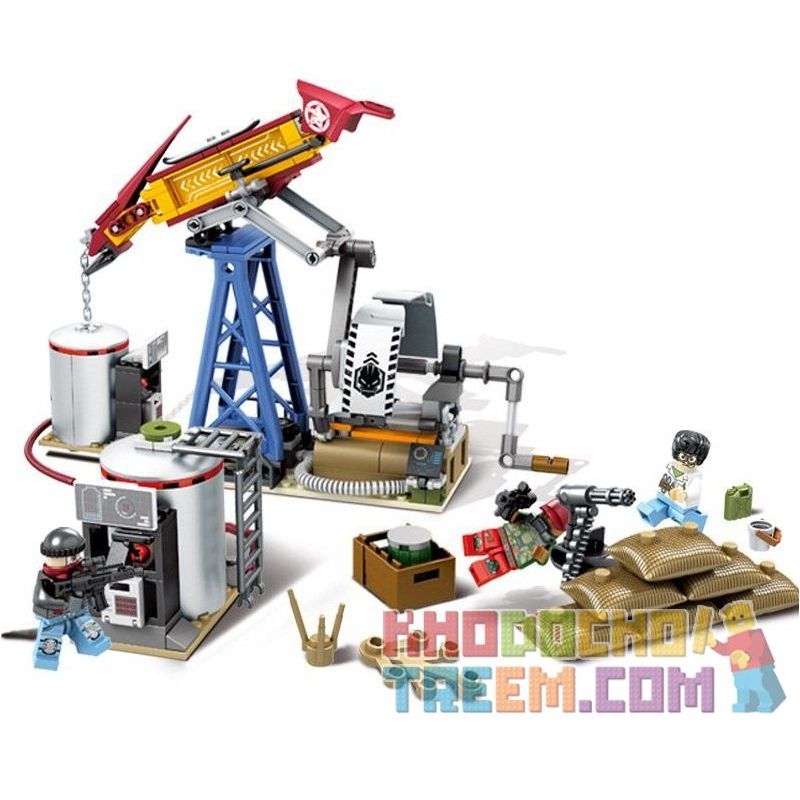 SEMBO 11689 non  CHIẾN BINH QUÂN ĐỘI VÀ HỆ THỐNG RA-DA bộ đồ chơi xếp lắp ráp ghép mô hình Black Gold Cuộc Chiến Vàng Đen 316 khối