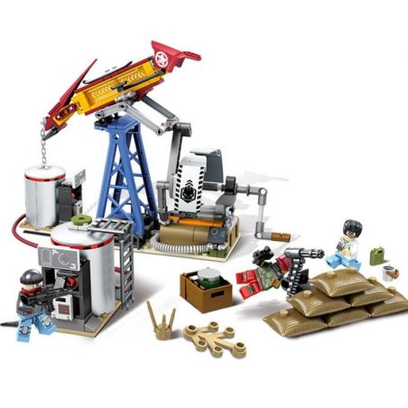 SEMBO 11689 non  CHIẾN BINH QUÂN ĐỘI VÀ HỆ THỐNG RA-DA bộ đồ chơi xếp lắp ráp ghép mô hình Black Gold Cuộc Chiến Vàng Đen 316 khối