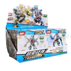 GUDI 8707 non  ĐẠI CHIẾN ROBOT BIẾN HÌNH 8 TRONG 1 bộ đồ chơi xếp lắp ráp ghép mô hình Power Rangers Super Sentai 5 Anh Em Siêu Nhân