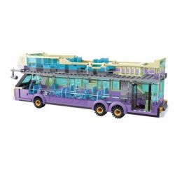 QMAN ENLIGHTEN KEEPPLEY 1123 non  XE BUÝT DU LỊCH 2 TẦNG bộ đồ chơi xếp lắp ráp ghép mô hình City SIGHTSEEING BUS Thành Phố 455 khối