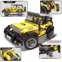 XINGBAO XB-03024 03024 XB03024 non  SIÊU XE ĐỊA HÌNH JEEP bộ đồ chơi xếp lắp ráp ghép mô hình Offroad Adventure SUPER OFFROAD ADVENTURE Đua Địa Hình 610 khối