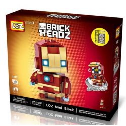 LOZ 1402 Xếp hình kiểu Nanoblock BRICKHEADZ Iron Man Steel Armor Người Sắt 144 khối