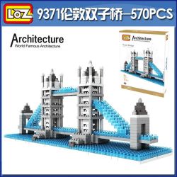 LOZ 9371 Xếp hình kiểu Nanoblock ARCHITECTURE London Tower Bridge Cầu Tháp Luân Đôn 570 khối