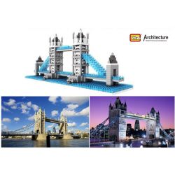 LOZ 9371 Xếp hình kiểu Nanoblock ARCHITECTURE London Tower Bridge Cầu Tháp Luân Đôn 570 khối