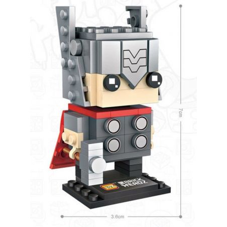 LOZ 1423 Xếp hình kiểu Nanoblock BRICKHEADZ Thor Thần Sấm 149 khối