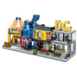 SEMBO SD6076 6076 SD6077 6077 SD6078 6078 SD6079 6079 non  BỘ 4 CỬA HÀNG THỜI TRANG GIẢI KHÁT DỤNG CỤ LÀM BẾP bộ đồ chơi xếp lắp ráp ghép mô hình Mini Modular SEMBO BLOCK D&G Đường Phố Thu Nhỏ 140 khối