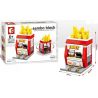 SEMBO SD6062 6062 SD6063 6063 SD6064 6064 SD6065 6065 non  BỘ 4 CỬA HÀNG QUẦN ÁO BÁNH NGỌT KHOAI TÂY CHIÊN MÁY TÍNH bộ đồ chơi xếp lắp ráp ghép mô hình Mini Modular SEMBO BLOCK BAKERY FRIES Đường Phố Thu Nhỏ 143 khối