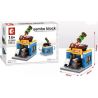 SEMBO SD6030 6030 SD6031 6031 601518 SD6032 6032 SD6033 6033 non  CHUỖI CỬA HÀNG ĐỒ TRANG SỨC BÁNH VÀ NHÀ SÁCH bộ đồ chơi xếp lắp ráp ghép mô hình Mini Modular SEMBO BLOCK DIOR HOLIDAY STREET CAKE SHOP BBQ BOOK STORE Đường Phố Thu Nhỏ 120 khối