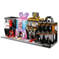 SEMBO SD6042 6042 SD6043 6043 SD6044 6044 601519 SD6045 6045 non  HỆ THỐNG CỬA HÀNG LÀM ĐẸP OMEGA H&M bộ đồ chơi xếp lắp ráp ghép mô hình Mini Modular SEMBO BLOCK M&H HOLIDAY STREET GIFT HOUSE OWEGA Đường Phố Thu Nhỏ 125 khối