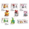 SEMBO SD6050 6050 601520 SD6051 6051 601521 SD6052 6052 601522 SD6053 6053 601523 non  CỬA HÀNG BỎNG NGÔ ĐIỆN THOẠI LÀM MÓNG GIẢI KHÁT bộ đồ chơi xếp lắp ráp ghép mô hình Mini Modular HOLIDAY STREET POPCORN SHOP SEMBO BLOCK HAUWEI NAIL SALON DRINKS Đường Phố Thu Nhỏ 135 khối
