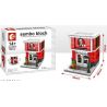 SEMBO SD6010 6010 SD6011 6011 SD6012 6012 SD6013 6013 601509 non  CÁC CỬA HÀNG VUI NHỘN TRÊN PHỐ bộ đồ chơi xếp lắp ráp ghép mô hình Mini Modular SEMBO BLOCK KFC HAAGENDAZS ICE-CREAM MCDONALD'S HOLIDAY STREET COFFEE HOUSE Đường Phố Thu Nhỏ 150 khối