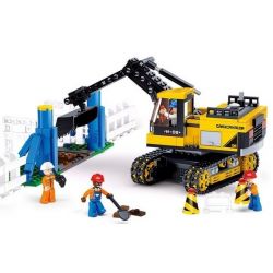 SLUBAN M38-B0551 B0551 0551 M38B0551 38-B0551 non  MÁY ĐÀO ĐẤT bộ đồ chơi xếp lắp ráp ghép mô hình City Thành Phố 614 khối