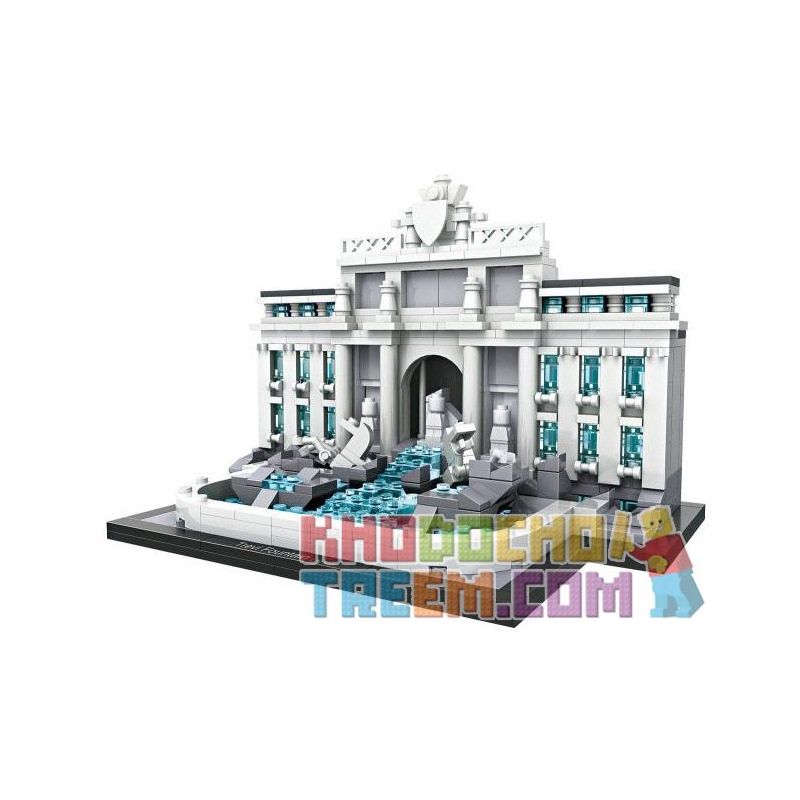 LOZ 1015 Xếp hình kiểu Nanoblock ARCHITECTURE Fontana Di Trevi Đài Phun Nước Trevi 677 khối