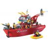 QMAN ENLIGHTEN KEEPPLEY 909 non  TÀU CỨU HỎA LỚN TRÊN BIỂN bộ đồ chơi xếp lắp ráp ghép mô hình City FIRE RESCUE MULTI-FUNCTION SHIP Thành Phố 359 khối