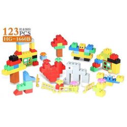HYSTOYS HONGYUANSHENG AOLEDUOTOYS HG-1660B 1660B HG1660B Xếp hình kiểu    Creative Bucket Thiên đường Học Tập 123 khối