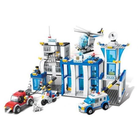 GUDI 9320 non  XE TÙ BINH CẢNH SÁT bộ đồ chơi xếp lắp ráp ghép mô hình City POLICE Thành Phố 870 khối