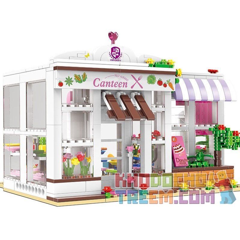 XINGBAO XB-12007 12007 XB12007 non  CĂNG TIN CỦA KÝ TÚC XÁ bộ đồ chơi xếp lắp ráp ghép mô hình City Girl CITYGIRL HAPPY CATEEN Thành Phố Con Gái 673 khối