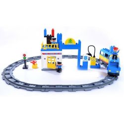 HUIMEI STAR CITY XING DOU CHENG HM325 Xếp hình kiểu    Puzzle Electric Building Blocks Police Trụ Sở điên Của Cảnh Sát 59 khối