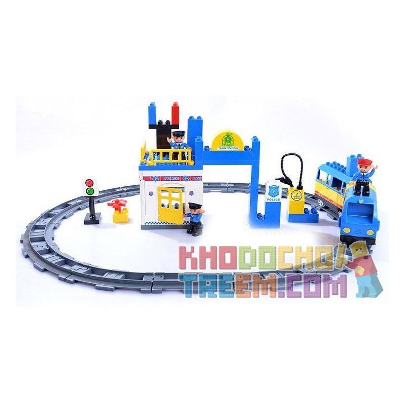 HUIMEI STAR CITY XING DOU CHENG HM325 Xếp hình kiểu    Puzzle Electric Building Blocks Police Trụ Sở điên Của Cảnh Sát 59 khối