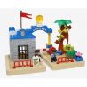 HYSTOYS HONGYUANSHENG AOLEDUOTOYS HG-1485 1485 HG1485 Xếp hình kiểu    Police Station Trại Giam Của Cảnh Sát Có Bàn Hộp 45 khối