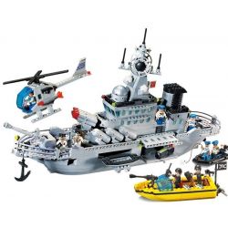 QMAN ENLIGHTEN KEEPPLEY 821 non  TÀU TÊN LỬA TUẦN DƯƠNG PHỐI HỢP TRỰC THĂNG CHỐNG NGẦM bộ đồ chơi xếp lắp ráp ghép mô hình Military Army COMBATZONES MISSILE CRUISER Quân Sự Bộ Đội 843 khối