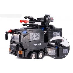 WOMA C0532 0532 Xếp hình kiểu  SWAT SPECIAL FORCE SWAT Team Force Trực Thăng Phối Hợp Xe Chở Lính đặc Nhiệm 593 khối