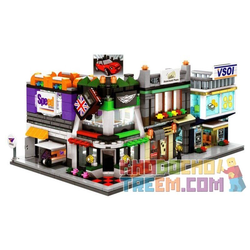 SEMBO WEKKI VIGGI SD6532 6532 SD6533 6533 SD6534 6534 SD6535 6535 non  CỬA HÀNG BMW MINI TỔ CHỨC TÀI CHÍNH VISA CHẾ ĐỘ XEM PHỐ THU NHỎ FEDEX BÁO LIÊN QUAN bộ đồ chơi xếp lắp ráp ghép mô hình Mini Modular SEMBO BLOCK Đường Phố Thu Nhỏ 160 khối