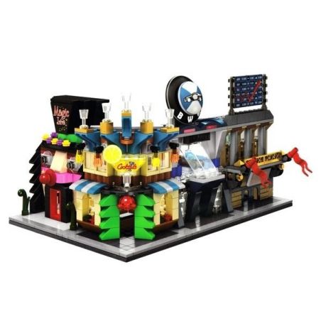 SEMBO WEKKI VIGGI SD6528 6528 SD6529 6529 SD6531 6531 SD6530 6530 non  CỬA HÀNG XE 4S QUẦY BAR PHỤC VỤ COCKTAIL SÀN GIAO DỊCH CHỨNG KHOÁN HỘI TRƯỜNG MA THUẬT HỀ bộ đồ chơi xếp lắp ráp ghép mô hình Mini Modular SEMBO BLOCK Đường Phố Thu Nhỏ 177 khối