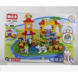 HYSTOYS HONGYUANSHENG AOLEDUOTOYS GM-5021 5021 GM5021 Xếp hình kiểu    Diverse Zoo Sở Thú Muôn Loài 105 khối