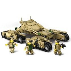 Kazi KY84042 84042 KY84043 84043 KY84044 84044 KY84045 84045 Xếp hình kiểu  MILITARY ARMY 4 In 1 Mammoth Tank Xe Tăng 4 Trong 1 gồm 4 hộp nhỏ 1242 khối