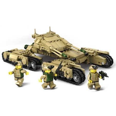 Kazi KY84042 84042 KY84043 84043 KY84044 84044 KY84045 84045 Xếp hình kiểu  MILITARY ARMY 4 In 1 Mammoth Tank Xe Tăng 4 Trong 1 gồm 4 hộp nhỏ 1242 khối