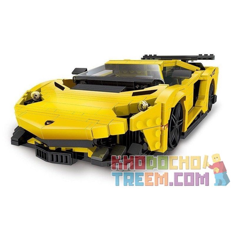 XINGBAO XB-03008 03008 XB03008 non  SIÊU XE Ô TÔ bộ đồ chơi xếp lắp ráp ghép mô hình Creator YELLOW LIGHTNING Sáng Tạo 834 khối