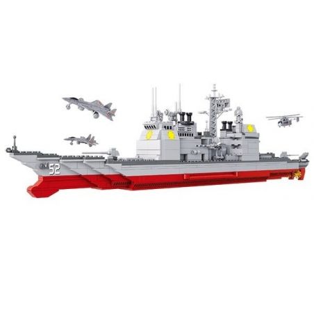 SLUBAN M38-B0389 B0389 0389 M38B0389 38-B0389 non  TÀU CHIẾN tỷ lệ 1:350 bộ đồ chơi xếp lắp ráp ghép mô hình Military Army CRUISER Quân Sự Bộ Đội 883 khối