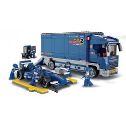 SLUBAN M38-B0357 B0357 0357 M38B0357 38-B0357 non  XE ĐUA F1 VÀ TẢI BẢO DƯỠNG bộ đồ chơi xếp lắp ráp ghép mô hình Speed Champions Racing Cars FORMULA CAR Đua Xe Công Thức 641 khối