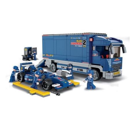 SLUBAN M38-B0357 B0357 0357 M38B0357 38-B0357 non  XE ĐUA F1 VÀ TẢI BẢO DƯỠNG bộ đồ chơi xếp lắp ráp ghép mô hình Speed Champions Racing Cars FORMULA CAR Đua Xe Công Thức 641 khối