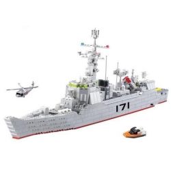 Kazi KY84029 84029 non  TÀU KHU TRỤC CHUYÊN TRỊ SÂN BAY bộ đồ chơi xếp lắp ráp ghép mô hình Field Army FIELD ARMY ANTIAIRCRAFT MISSILE DESTROYER Chiến Trường 897 khối