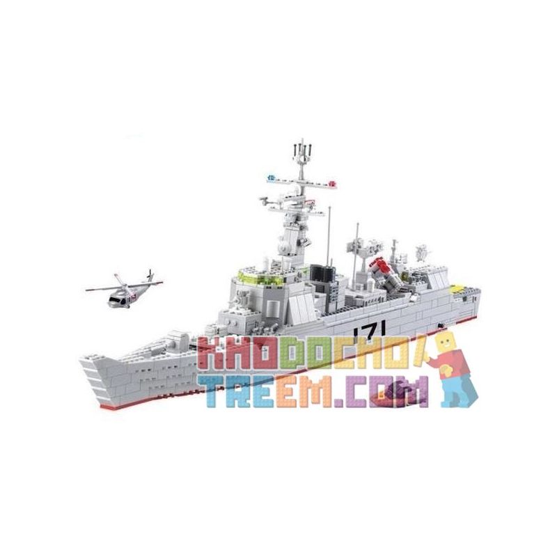 Kazi KY84029 84029 non  TÀU KHU TRỤC CHUYÊN TRỊ SÂN BAY bộ đồ chơi xếp lắp ráp ghép mô hình Field Army FIELD ARMY ANTIAIRCRAFT MISSILE DESTROYER Chiến Trường 897 khối