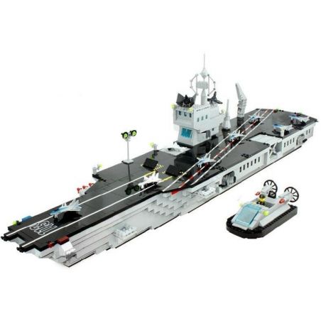 AUSINI 22111 Enlighten 113 Qman 113 non  TÀU SÂN BAY bộ đồ chơi xếp lắp ráp ghép mô hình Military Army COMBATZONES AIRCRAFT CARRIER Quân Sự Bộ Đội 990 khối