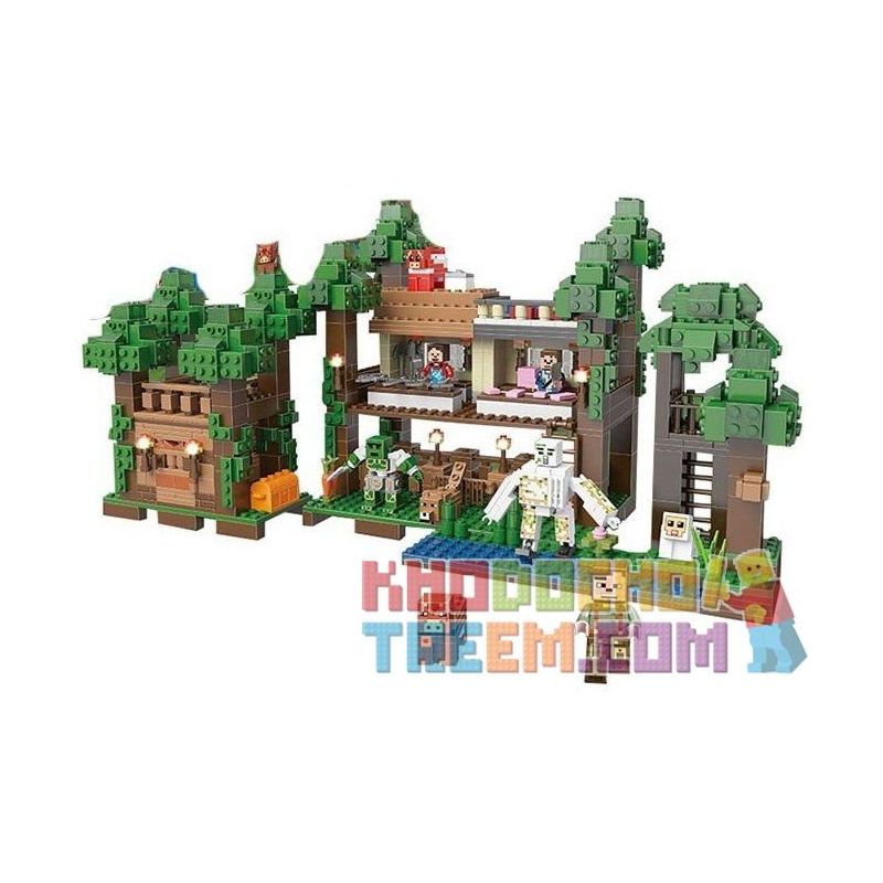 XINGBAO XB-09003 09003 XB09003 non  KHU CHỢ TRÊN CÂY bộ đồ chơi xếp lắp ráp ghép mô hình Minecraft BLOCK WORLD MYSTERIES OF BASE Game Xây Dựng 1114 khối