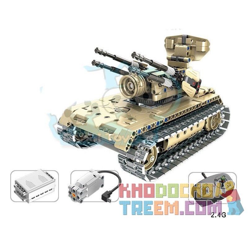 QIHUI 8012 non  XE TĂNG PHÒNG KHÔNG bộ đồ chơi xếp lắp ráp ghép mô hình  Kỹ Thuật Công Nghệ Cao Mô Hình Phương Tiện 457 khối