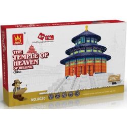 WANGE DR.LUCK 8020 5222 non  THIÊN ĐÀN THỜ TRỜI bộ đồ chơi xếp lắp ráp ghép mô hình Mini Modular THE TEMPLE OF HEAVEN BEIJING Đường Phố Thu Nhỏ 758 khối