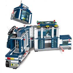 Enlighten 1918 Qman 1918 non  ĐỒN CẢNH SÁT bộ đồ chơi xếp lắp ráp ghép mô hình Police POLICE BATTLE FORCE 951 khối