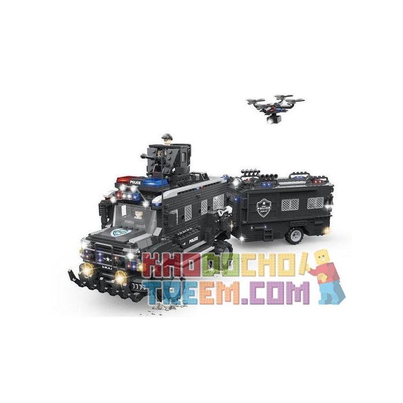 WOMA C0556 0556 non  XE BỌC THÉP KÉO KHOANG CỦA ĐẶC NHIỆM bộ đồ chơi xếp lắp ráp ghép mô hình Swat Special Force SWAT CORPS 1663 khối